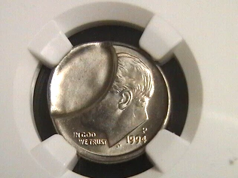 1994-DIME  ROOSEVELT    PARCIAL COLLAR WITH OBS INDENT NGC MS65FT Cover