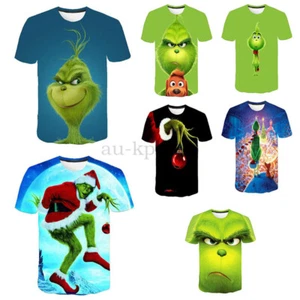 2022 - UNISEX Christmas T-Shirt The Grinch Rude Cup 3D Grinch Xmas Grinch TOPS - Picture 1 of 15