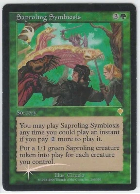 Magic the Gathering MTG - Invasion Foil: Saproling Symbiosis - Rare Card #209 - Image 1 of 2