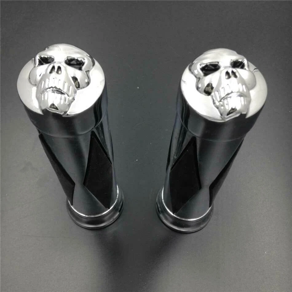Empuñaduras de manillar cromadas calavera diamante para motocicleta 7/8" para Honda CBR 600 F3 F4i Foto 1 de 4