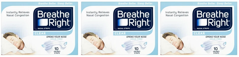 Breathe Right Nasal Strips Clear Small-Medium x 30 Strips - image 1 of 1