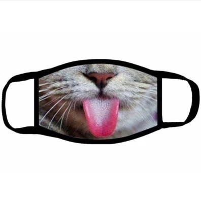 Funny Cat Mouth Face Mask Reusable Silly Cat Mouth Fashion Face Mask, ✅✅✅ - Image 1 of 4
