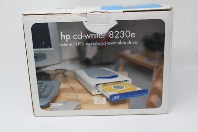 HP CD-WRITER 8230e New Open Box Hewlett Packard C4505A External 4x4x6 USB CD GW - Image 1 of 4