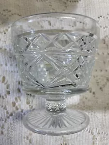 Vintage Clear Glass Hazel Atlas Big Top Peanut Butter Sherbet Glasses Lot of 7 - Picture 1 of 6