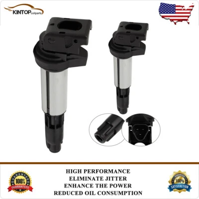 2 Ignition coils For 2003 2004 2005 BMW 330xi 545i 745i X3 X5 4.8L 4.4L UF522 - Image 1 of 4