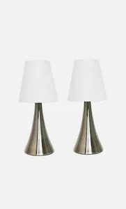 Simple Designs Simple Designs Valencia 2 Pack Mini Touch Table Lamp Set with ... - Picture 1 of 5