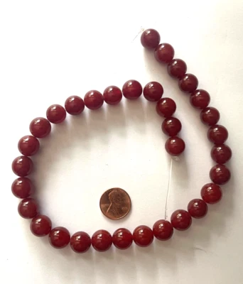 CUENTAS DE CORNALINA LISAS NATURALES GENUINAS DE 12 MM HEBRA DE 15" ¡AL POR MAYOR! Foto 1 de 4