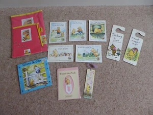 Winnie the Pooh Bundle of 10 Stationery items Door Hangers Writing Bookmarks 90s - Picture 1 of 15