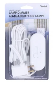 Westek 4010W Indoor Plug-In Table Top Lamp Slide Dimmer Control White New - Picture 1 of 9
