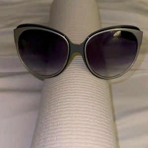 Balenciaga Sunglasses Silver Black Cateye VTG Y2K Classic Glasses Retro Funky - Picture 1 of 9