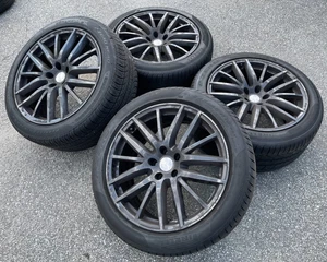 Set of 4 Used OEM '16-'20 Maserati Quattroporte Ghibli Staggered Wheels & Tires - Picture 1 of 8