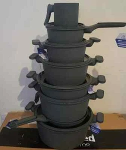 14-teiliges Aluminium Kochgeschirr Set ANTIHAFTBESCHICHTET Kochtopf Bratpfanne KÜCHE - Bild 1 von 2