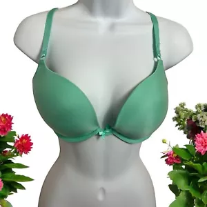 Victoria's Secret Push-Up BH Gr. 34D mintgrün mehrfarbig gepolstert Push-Up VS - Bild 1 von 5