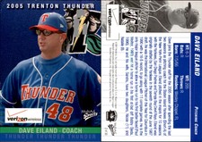 Dave Eiland 2005 MultiAd Trenton Thunder #2 Card *AutographDen*