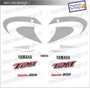Kit di adesivi completo per moto Yamaha TDM 850 colorazione grigio silver - Imagen 1 de 4