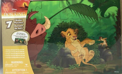 Bandeja rompecabezas de madera Disney 2019 El Rey León 7 encaja perfectamente en almacenamiento edad 3+ NUEVO Foto 1 de 2