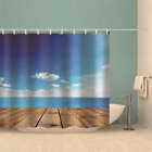 Board Hole Black Sky 3D Shower Curtain Waterproof Fabric Bathroom Decoration