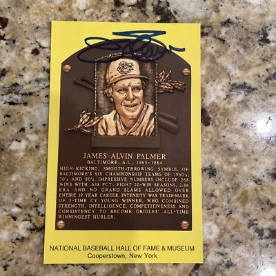Jim Palmer Baltimore Orioles hand signed autographed Hall of Fame Postcard HOF + - Image 1 of 3