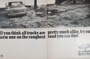 Ad GMC Truck 2 Page Print Art 1967 Advertisement - Picture 1 of 12