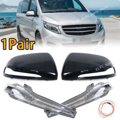 1Set Rear Mirror Cover Turn Signal Light For Mercedes-Benz Vito W447 2016-2020 - Image 1 of 4