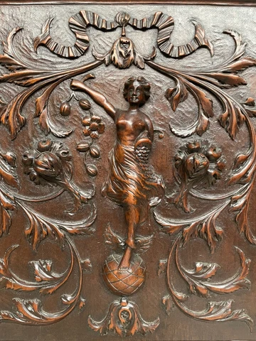 TOP QUALITY FRENCH WALNUT NEO RENAISSANCE DOOR PANEL CIRCA 1900 Cover