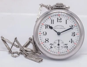 1955 - Hamilton Traffic Special I Grade 669 Swiss 16s 17j Open Face Pocket Watch - Picture 1 of 14