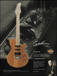 Publicidad de guitarra Robert Godin Exit 22 2002 8 x 11 impresión de anuncio - Imagen 1 de 3