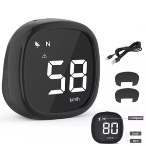 Digital Car GPS Speedometer HUD Head Up Display Overspeed Alarm KMH MPH Compass - Picture 1 of 14