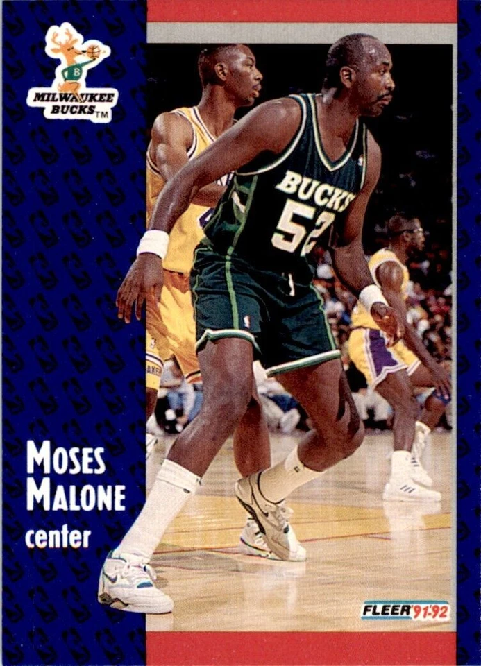 1991-92 Fleer Moses Malone . Milwaukee Bucks #315 - Image 1 of 2