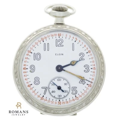 Elgin Military Pocket Watch Nickel Case 16 Size Serviced Year Warranty - Image 1 of 4