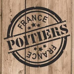 Poitiers Autocollant Mural Vinyle Poitiers Timbre France 10cm Adhésive Portable - Bild 1 von 4