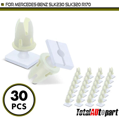 Clip de retención inferior de 30 piezas para Mercedes-Benz SLK230 R170 nailon Foto 1 de 4