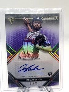 2021 Topps Triple Threads Ian Anderson 1/75 RC Auto #RAC-IA Rookie Braves - Picture 1 of 2