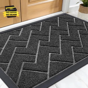 Front Door Mat Indoor Outdoor Entrance, Waterproof All-Season, All-Weather Welco - Picture 1 of 8
