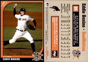 Eddie Bonine 2007 Grandstand Erie SeaWolves #NNO Card *AutographDen*