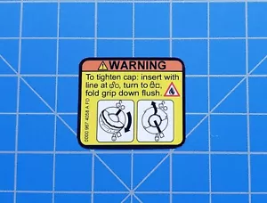 Stihl Gas Cap Warning / Decal / Sticker # 0000 967 4058, # 00009674058 - Picture 1 of 2