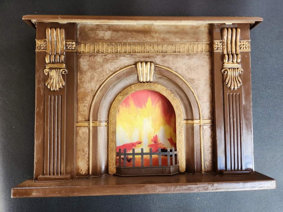 Lareira escala 1/6 para bonecos de 12 pol. - Barbie / G.I. Joe 8" de altura 11,5" de largura - Imagem 1 de 4