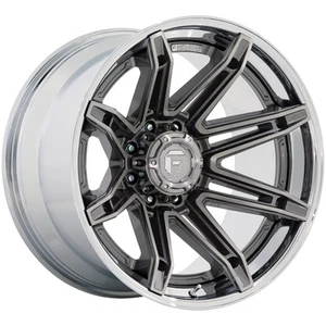 Fuel Fusion Forged Brawl 22x10 8x180 -18mm Platinum/Chrome Wheel Rim 22" Inch - Picture 1 of 8