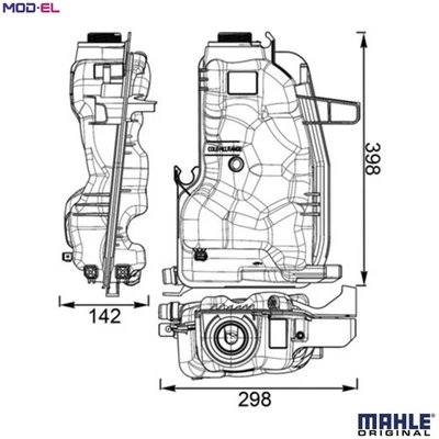 EXPANSION TANK COOLANT CRT 76 000S FOR LAND ROVER RANGE/III/SUV/Mk 508PN 5.0L - Image 1 of 4