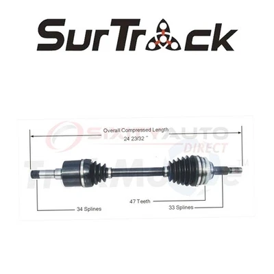 SurTrack CV Axle Shaft for 1994-1999 Saturn SW1 1.9L L4 - Constant Velocity hy Foto 1 de 4