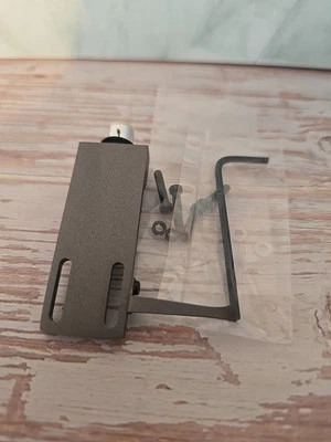 Aluminum  Magnesium Headshell Azimuth Adjust 2 Lock Pin HSE Incl Hardware Gray - Image 1 of 4