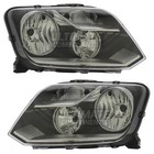 VW Amarok Headlights Pickup 2010-2017 Black Inner Headlamps 1 Pair Left & Right