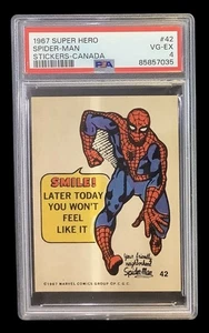 1967 marvel super hero #42 spider-man; 1st appearance sticker PSA 4 (POP 1, 0^) - Picture 1 of 2