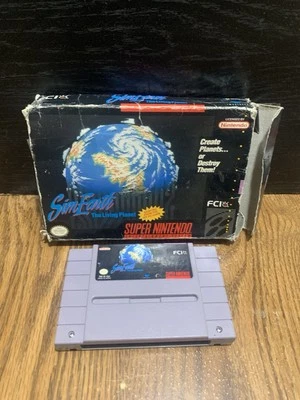 Sim Earth the Living Planet | Super Nintendo- SNES-Box & CARTRIDGE ONLY...TESTED - Image 1 of 4