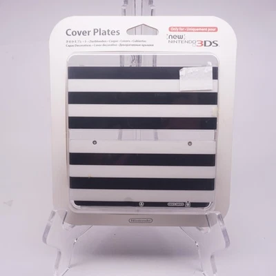 Placas de Cubierta Oficial para Nueva Nintendo 3DS Kisekae Nº 006 - Raya blanca y negra Foto 1 de 4