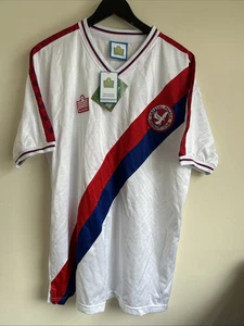Score Draw Crystal Palace Away Football Shirt BNWT Admiral XL Men’s White Stripe - Picture 1 of 7