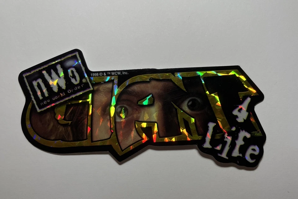 Pegatina Gigante WCW Prisma Lucha Libre Profesional Big Show Paul Wight WWE Nuevo Orden Mundial De Colección 1998 Foto 1 de 1