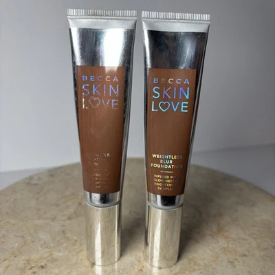BECCA Skin Love Weightless Blur Foundation CACAO - 1.23FL OZ 2PK NWOB - Image 1 of 3