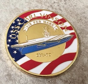 US NAVY - USS CARL VINSON CVN-70 Challenge Coin - Picture 1 of 4