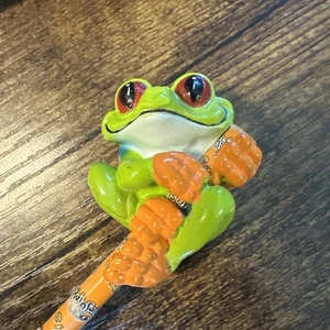Rainforest Cafe Pencil Chai Cha! Grüner Baumfrosch Topper Neu Nie Geschärft - Bild 1 von 7